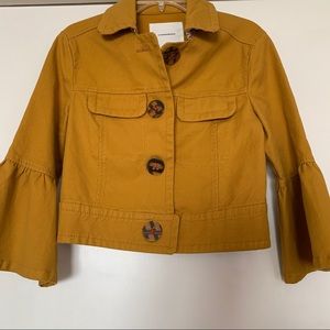 Anthropologie flared sleeve cropped jacket retro